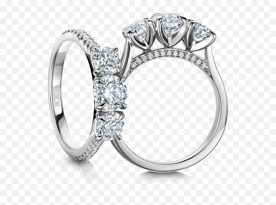 Diamond Engagement Rings Collection - Rox Trilogy Engagement Ring Emoji,Man Engagement Ring Woman Emoji