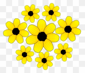 Yellow Flower Clip Art Flower Clipart Free Flower Clipart - Yellow Flowers Clipart Emoji,Flower Emoticons For Facebook