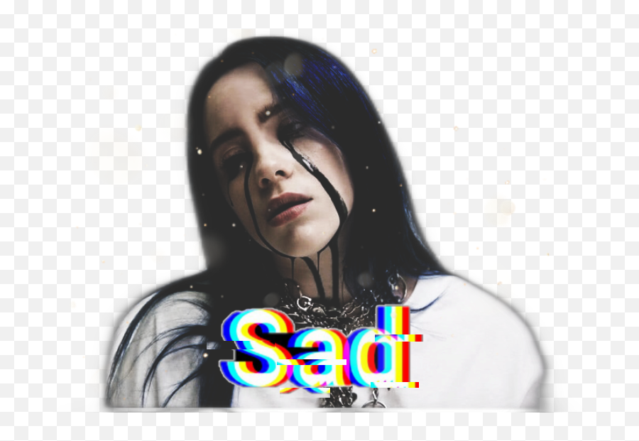 Billie Billieeilish Sad Idontwannabeyouanymore - Poster Billie Eilish When The Over Emoji,How To Be Like Billie Eilish's Emotions