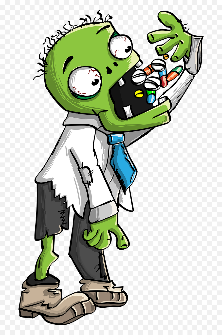 Zombietabletsgreencartooncharacter - Free Image From Zombies Eating Clipart Png Emoji,Zombie Emojis