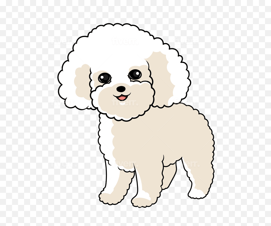 Draw Funny Cute Stickers Emoji Cat And Other Animals For You - Curly,Dog Emojis Poodle