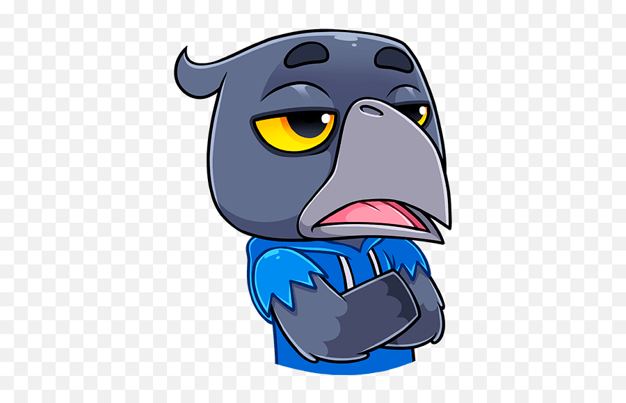 Vk Sticker 33 From Collection Crow Download For Free - Fictional Character Emoji,Emojis Crow