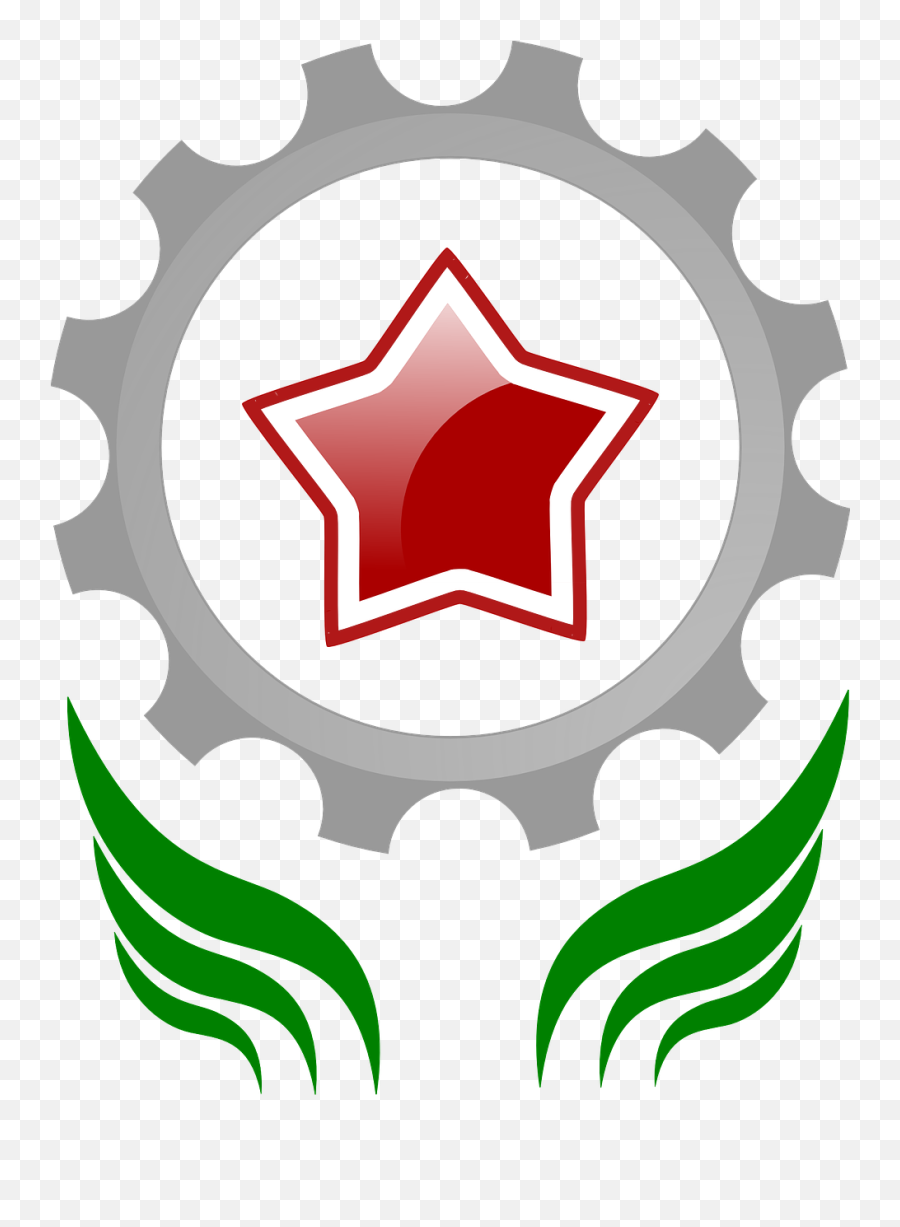 Communism Star Cogwheel Red Png Image - Jasmine Flower Vector Graphics Emoji,Star Trek Insignia Emoji