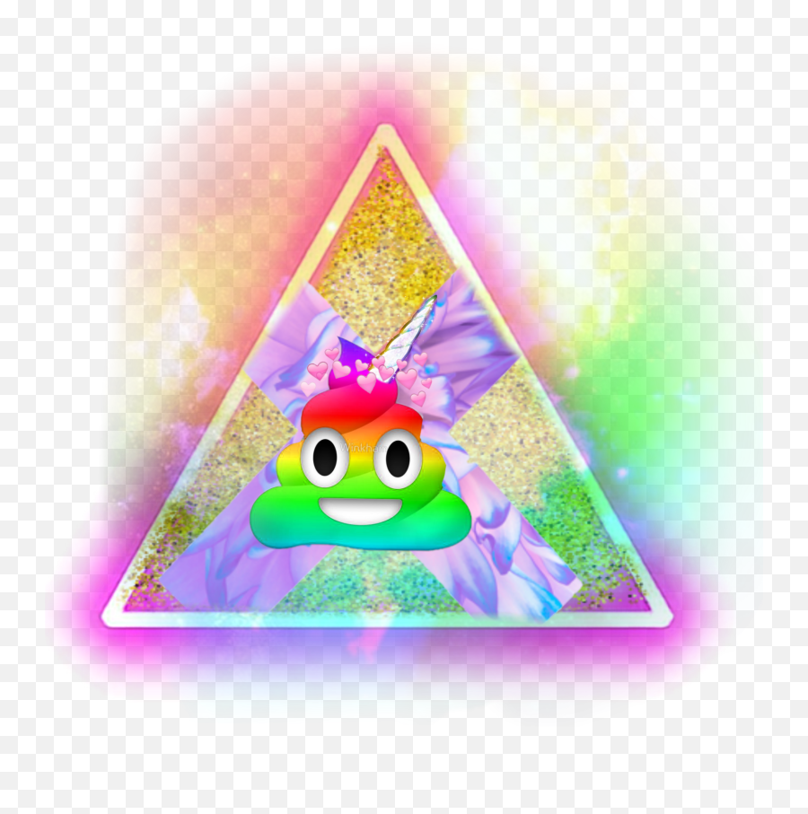 Emoji Triangle Rainbow Cross Sticker - Happy,Emoji Triangle Banner