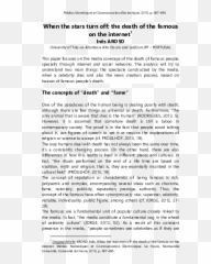 Pdf When The Stars Turn Off The Death Of The Famous On The - Document Emoji,Celebrity Emotion Portrait
