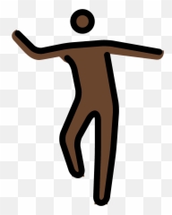 Dark Skin Tone Emoji - Human Skin Color,Kicking Man Emoji