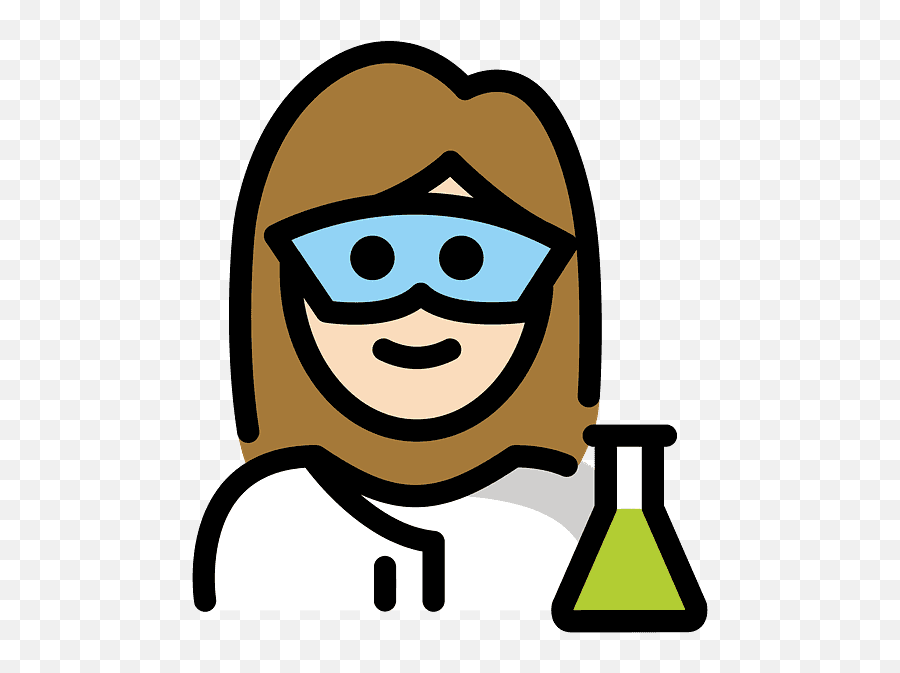 Tono De Piel Claro Emoji - Scientist Emogi,Cara De Puchero Emoticon