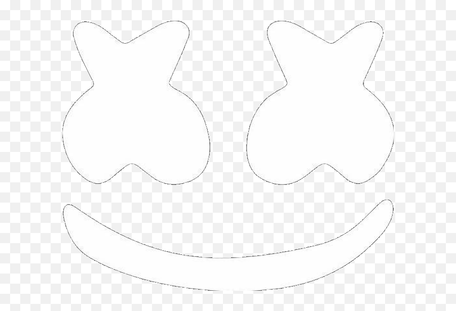 Marshmello Emoji White Xd Sticker - Marshmello White Logo Png,Marshmello Emoji