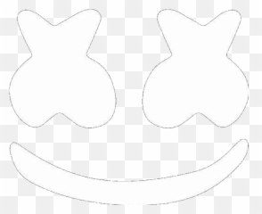 Marshmello Emoji White Xd Sticker - Marshmello White Logo Png,Marshmello Emoji