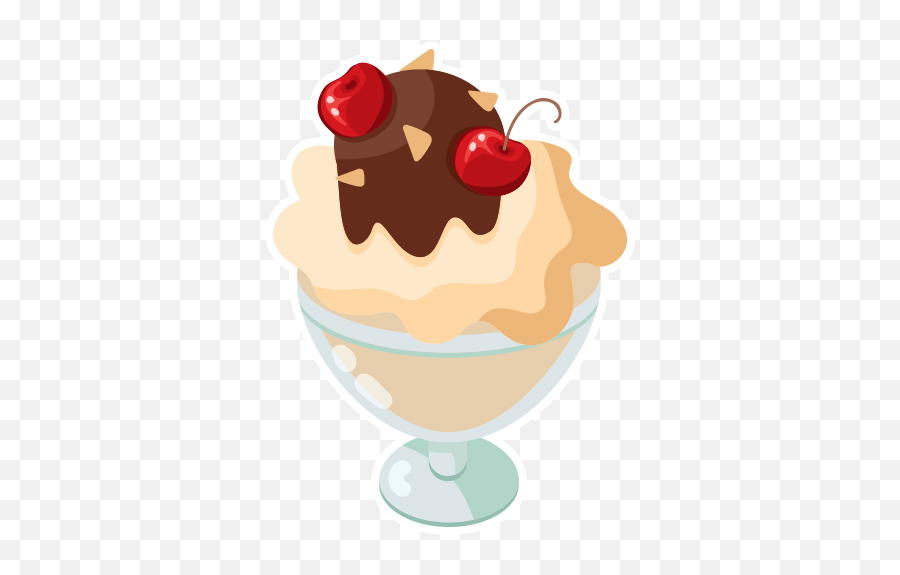 Ice - Cream Sweets 2 By Marcossoft Sticker Maker For Whatsapp Emoji,Emoji Theme Ice Cream Sundae Dish