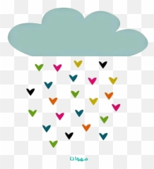 Telegram Sticker From Mahvana Pack Emoji,Raining Heart Emoji