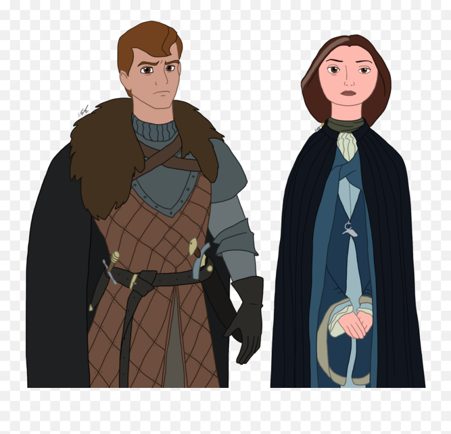 Robb And Lady Stark - Catelyn Y Ned Stark Fanart Emoji,Emilia Clarke Emoji
