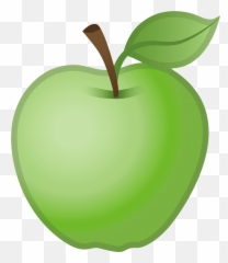 Emoji Manzana Verde Transparent Png - Green Apple Free Clip Art,Apple Logo Emoji