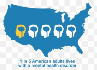 Love Has Mental Illness - Us Map Solid Emoji,Hiding Emotions Disorder