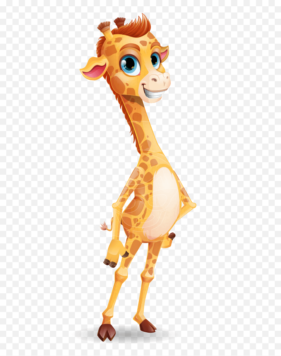 Cute Giraffe Cartoon Vector Character - Giraffe Holding Sign Emoji,Character Design Emotions