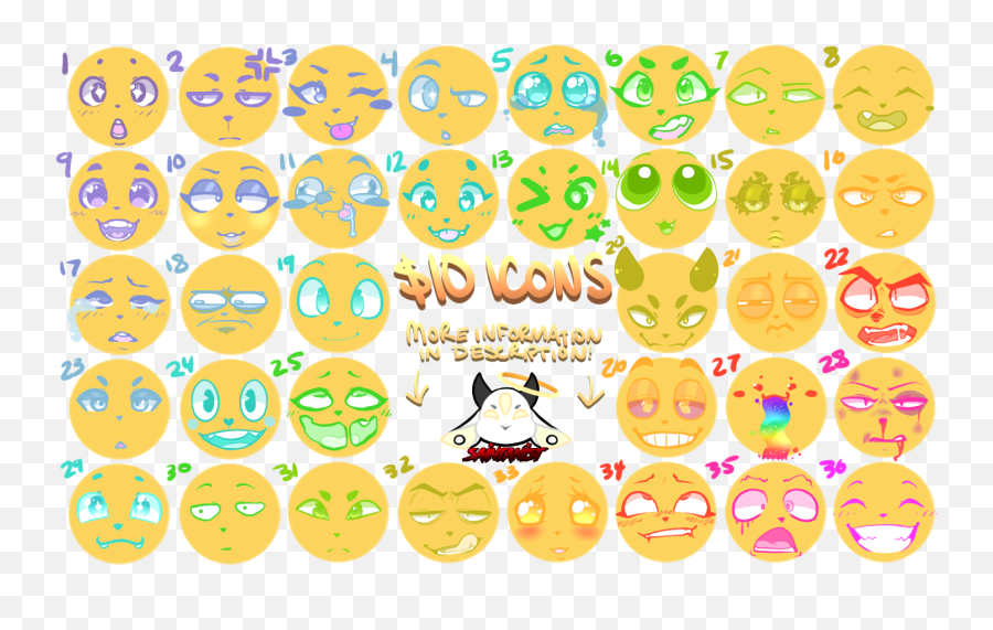 Emotes By Saintanist On Newgrounds - Happy Emoji,Idk Lol Emoji