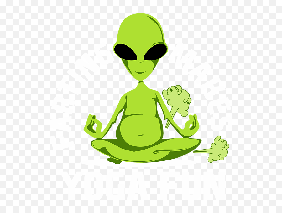 Funny Fart Yoga For Women Men Breaking Wind Alien Dark Iphone X Case - Transparent Png Meditating Alien Emoji,Alien Emoji Iphone 5s Case