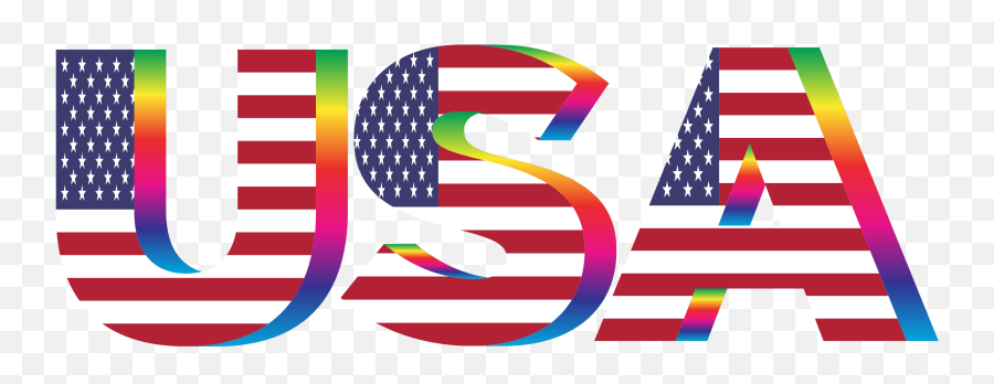 Clipart Rainbow Flags Picture - American Flag Clipart Free Emoji,Rainbow Flag Emoji