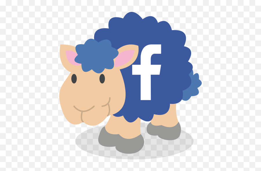 Sheep Facebook Social Network Icon - Free Download Cartoon Facebook Icon Png Emoji,Sheep Emoticon Tumblr