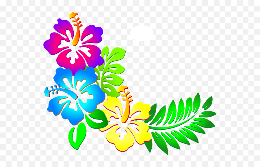 Flower Border Hibiscus Border Clipart Clipart Kid 2 - Clipartix Hibiscus Clip Art Emoji,Hibiscus Emoji