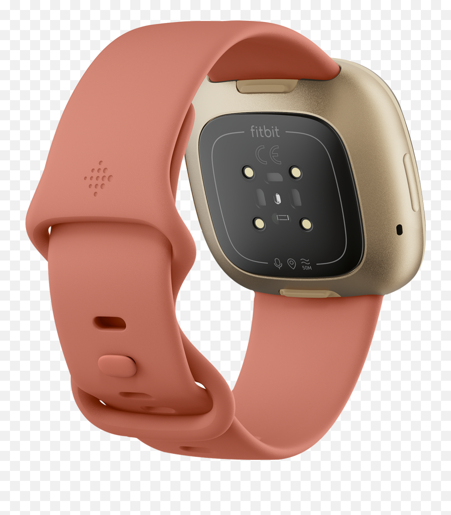 Fitbit Versa 3 Smartwatch Pink Clay Soft Gold Aluminium - Fitbit Versa 3 Emoji,Fitbit Emojis Android