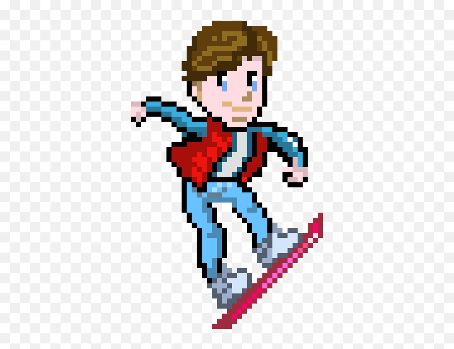 Pixel Art Gallery - Fictional Character Emoji,Mcfly Emoticon