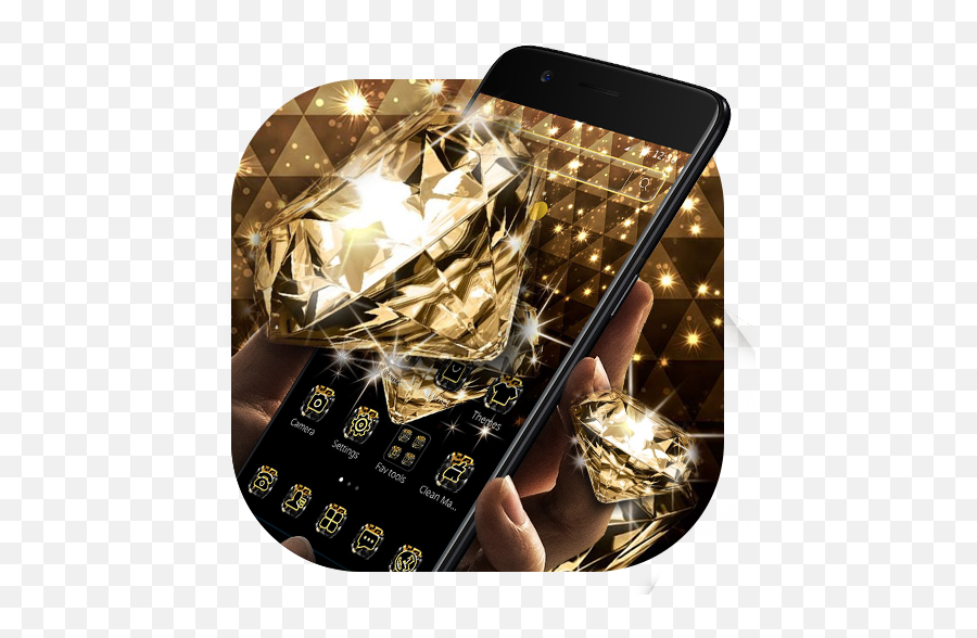 Gold Glitter Sparkling Diamond Theme Apk Download 2021 - Camera Phone Emoji,Samsumg Galaxy S6 Emoji
