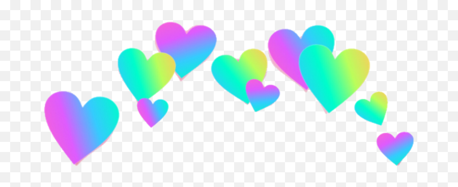 Rainbow Heart Crown Png Clipart - Cute Kawaii Rainbow Heart Emoji,Rainbow Heart Emoji