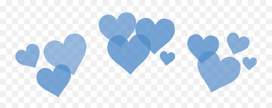 Blue Hearts Corazones Sticker By Yamiled Pedroza - Hearts Png Blue Emoji,Corazones Emoticon
