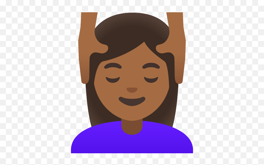 Medium Dark Skin Tone - Human Skin Color Emoji,Massage Head Emoticon