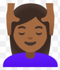 Medium Dark Skin Tone - Human Skin Color Emoji,Massage Head Emoticon