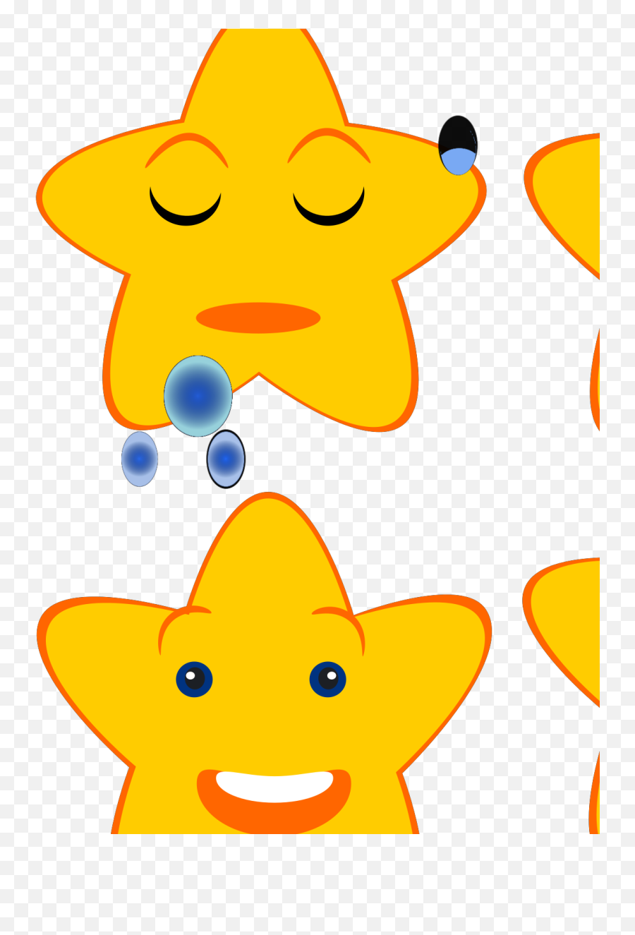 Yellow Stars Emotions Svg Vector Yellow Stars Emotions Clip - Dot Emoji,Emotions Clipart Black And White