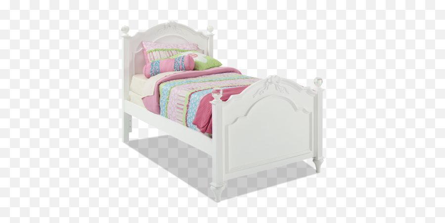 Madelyn Full White Bed - Transparent Girl Toddler Bed Emoji,Pink Emojis Bed Spreads