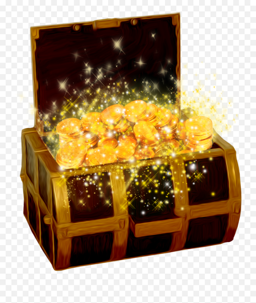 Pin En Pirata - Gold Treasure Box Png Emoji,Treasure Chest Emoji