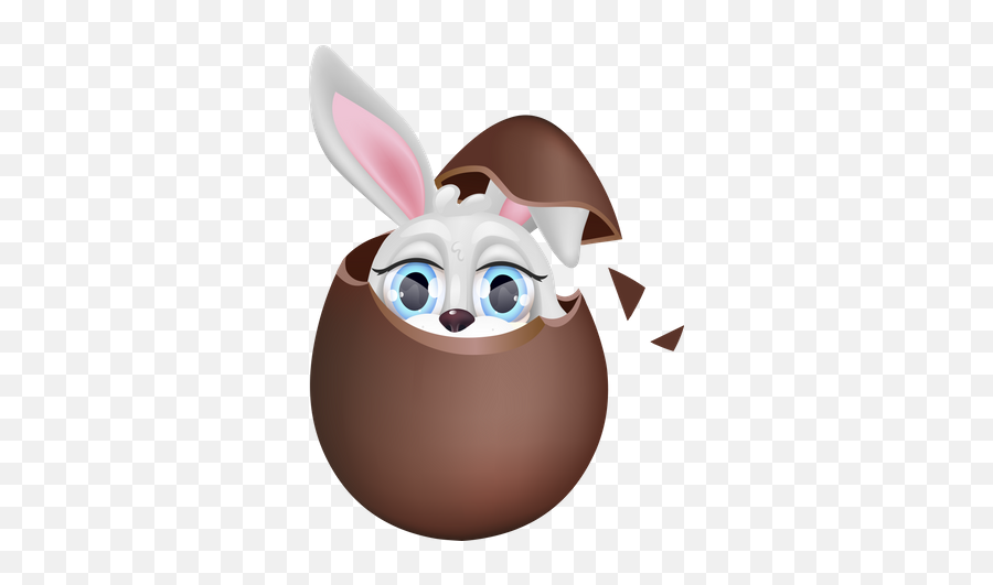 Best Premium Cute Grey Easter Bunny Illustration Download In - Animated Bunny In Easter Egg Emoji,Anime Rabbit Emojis