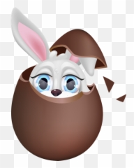 Best Premium Cute Grey Easter Bunny Illustration Download In - Animated Bunny In Easter Egg Emoji,Anime Rabbit Emojis