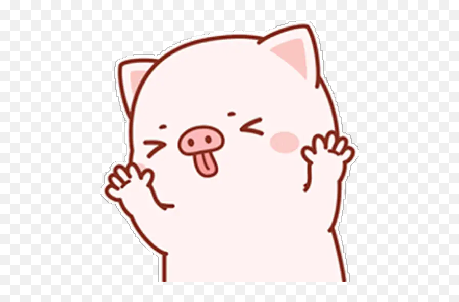 The Life Of A Little Pig Stickers For Whatsapp Emoji,Animated Pig Emoticon