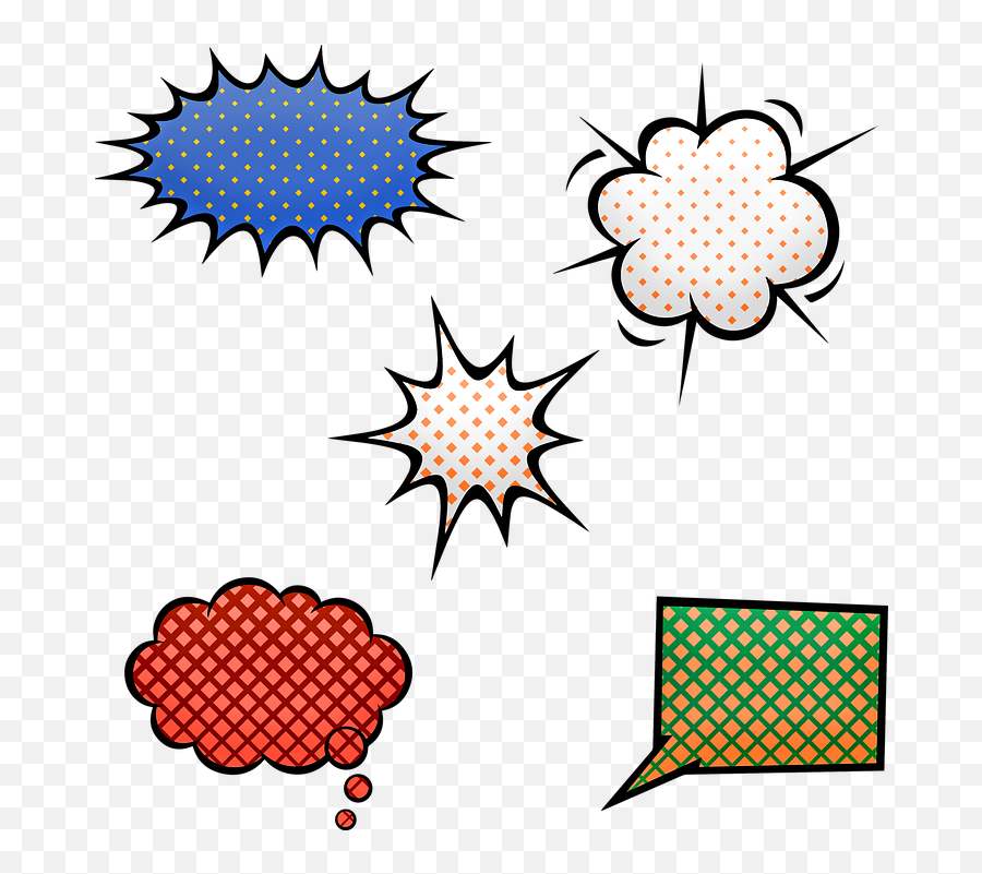 Speech Bubble Comic Bubbles - Free Image On Pixabay Superhero Comic Bubble Emoji,Thinking Bubble Emoji