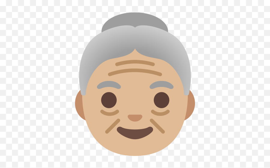 Old Woman Medium - Light Skin Tone Emoji Download For Free,Old And New Emojis