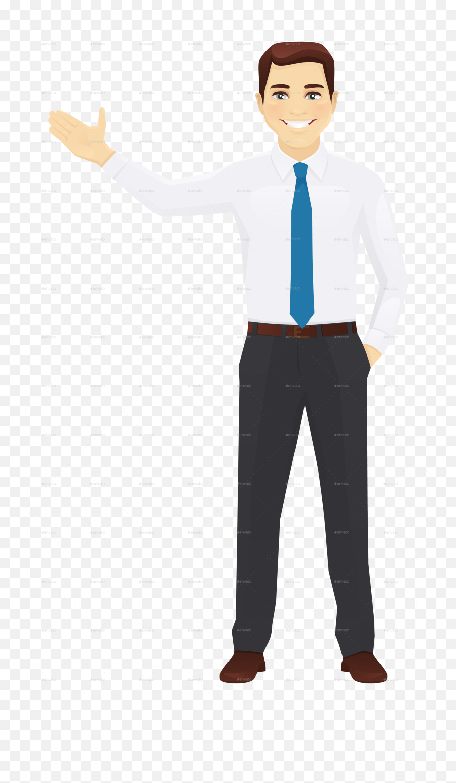 Download Vector Office Man Standing - Businessman Cartoon Emoji,Guy Standing Emoji
