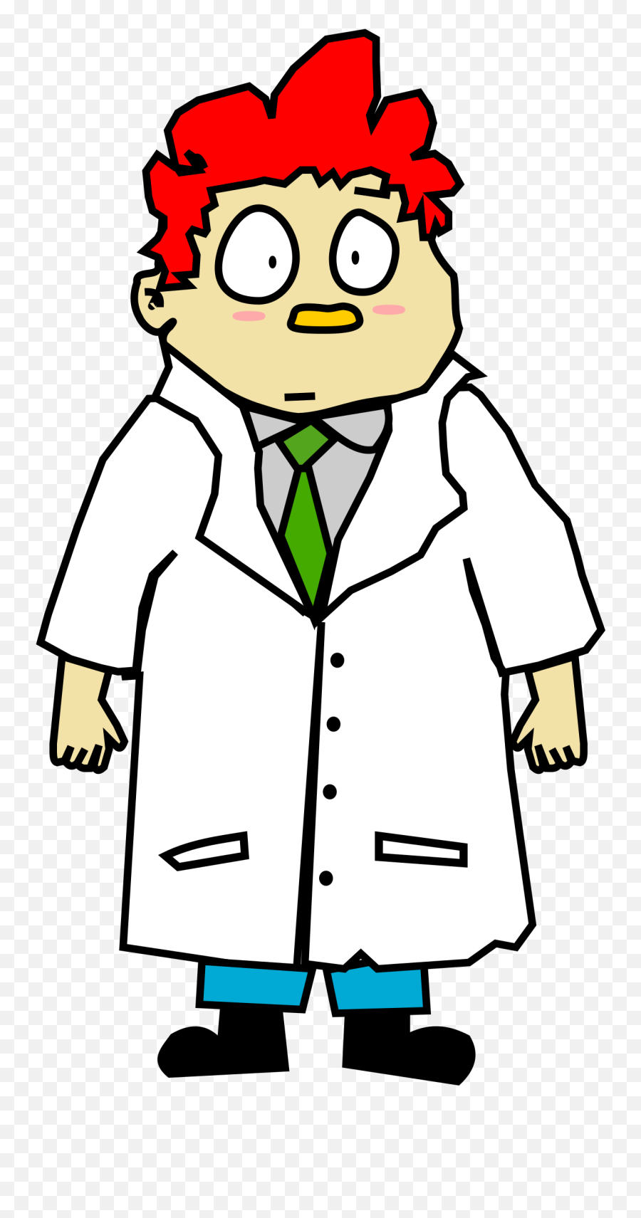 Scared Scientist Clipart - Scientist Cartoon Transparent Emoji,Mad Scientist Emoji
