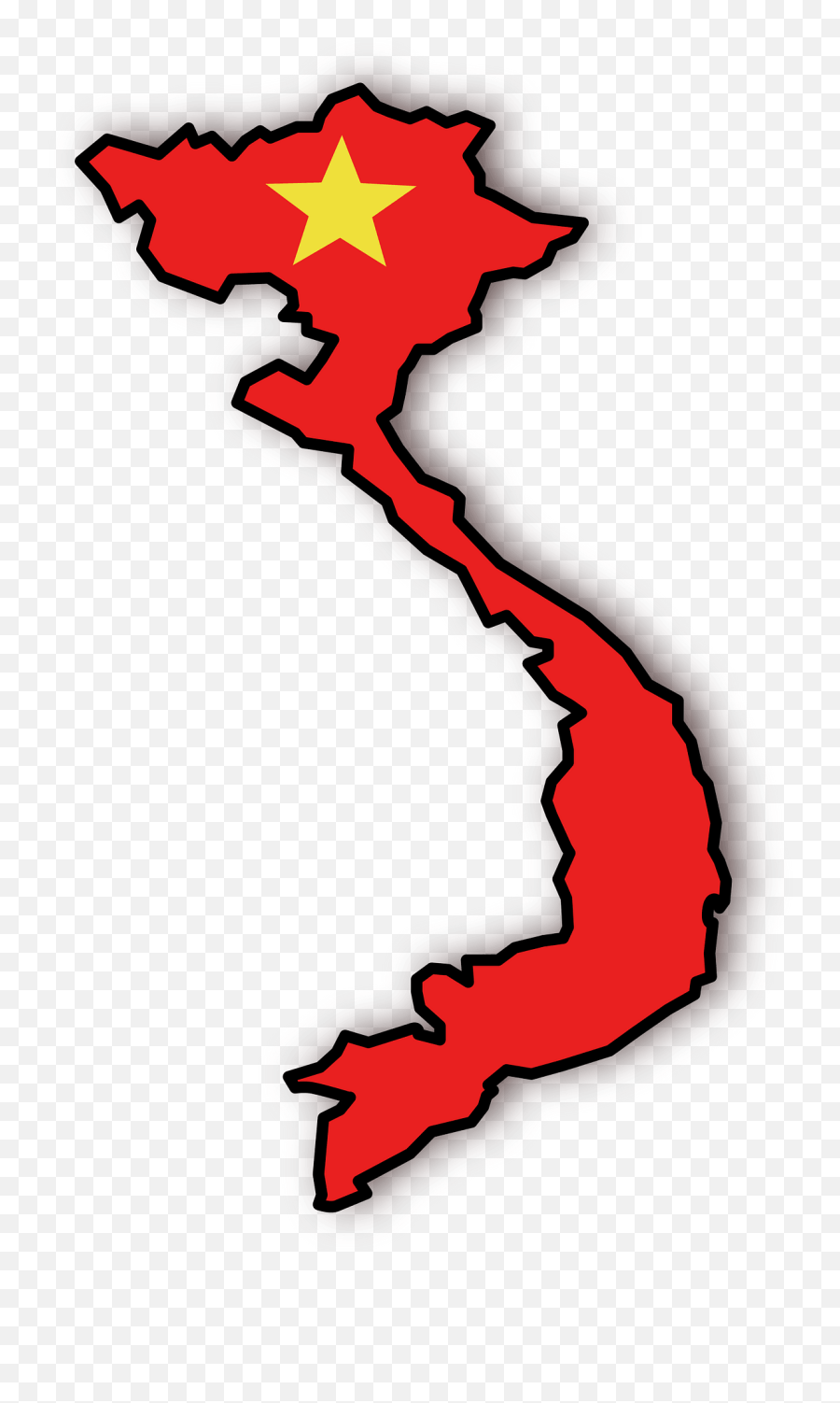 Vietnam Country As Flag Clipart - Vietnam Map Clipart Emoji,Swedish Flag Emoji