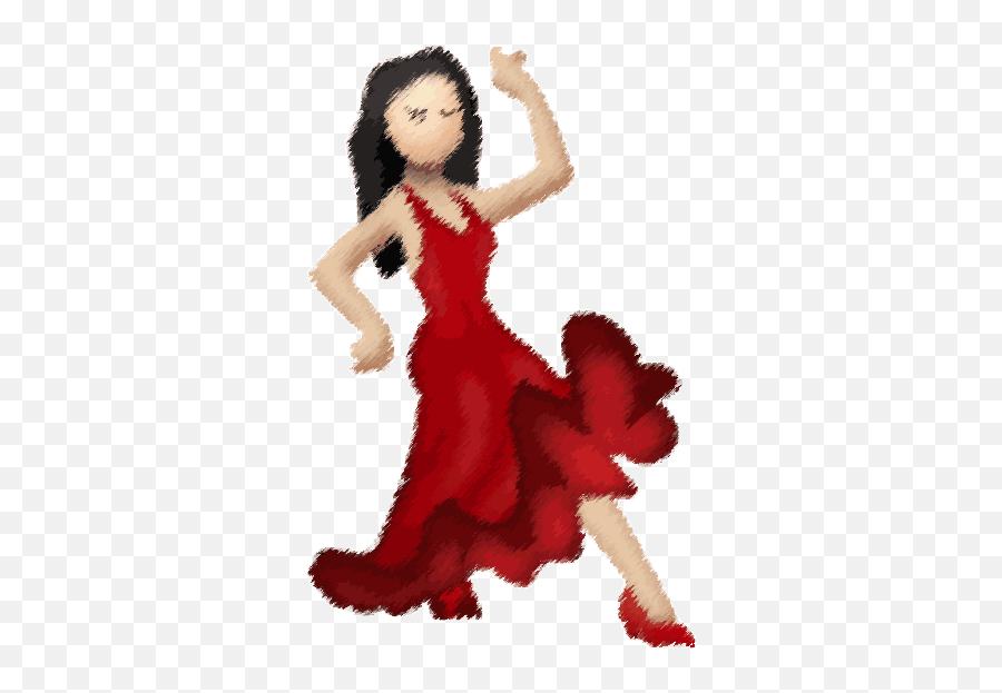 Pale Skinned Dancer With Black Hair - Dancing Emoji Black Hair,Dance Emoji