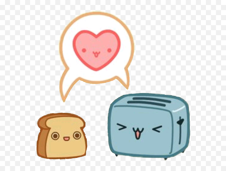 Love Toast Toaster Cute Sticker - Kawaii Love Png Emoji,Toaster Emoji