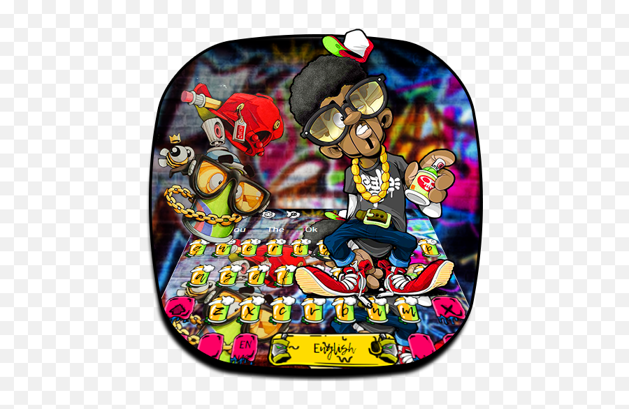 Street Gangster Graffiti Keyboard Theme - Fictional Character Emoji,Thug Emoji App