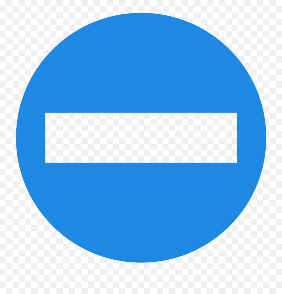 Eo Circle Blue No - Horizontal Emoji,No Entry Emoji