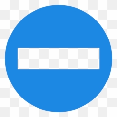 Eo Circle Blue No - Horizontal Emoji,No Entry Emoji