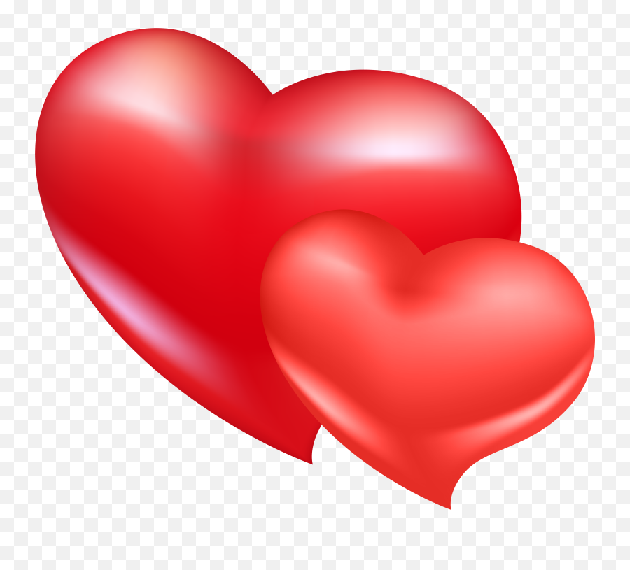 Double Heart Emoji Png - Two Red Hearts Png Clip Art Image,Red Heart Emoji