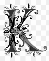 Letra K En Blanco Y Negro - English Letter Design Emoji,Letras Emotion