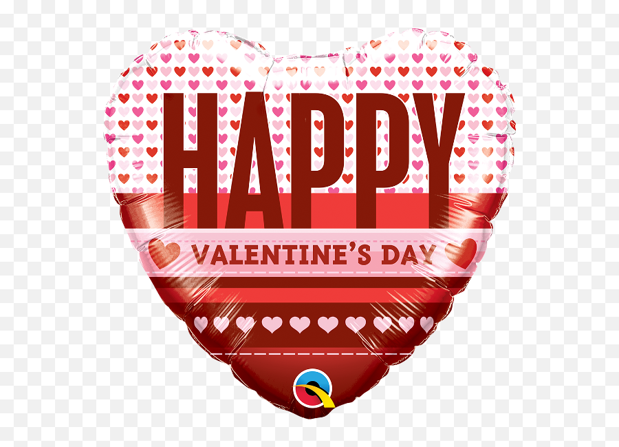 18 Qualatex Foil Balloon - Happy Valentineu0027s Day Hearts Happy Valentine Emoji,Emoji Valentine Cards